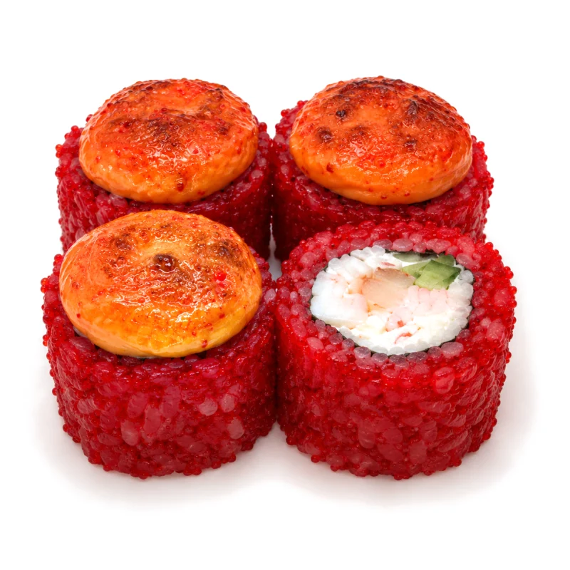 Секихан — Красный рис, нори, краб микс, курица, огурец, яки соус