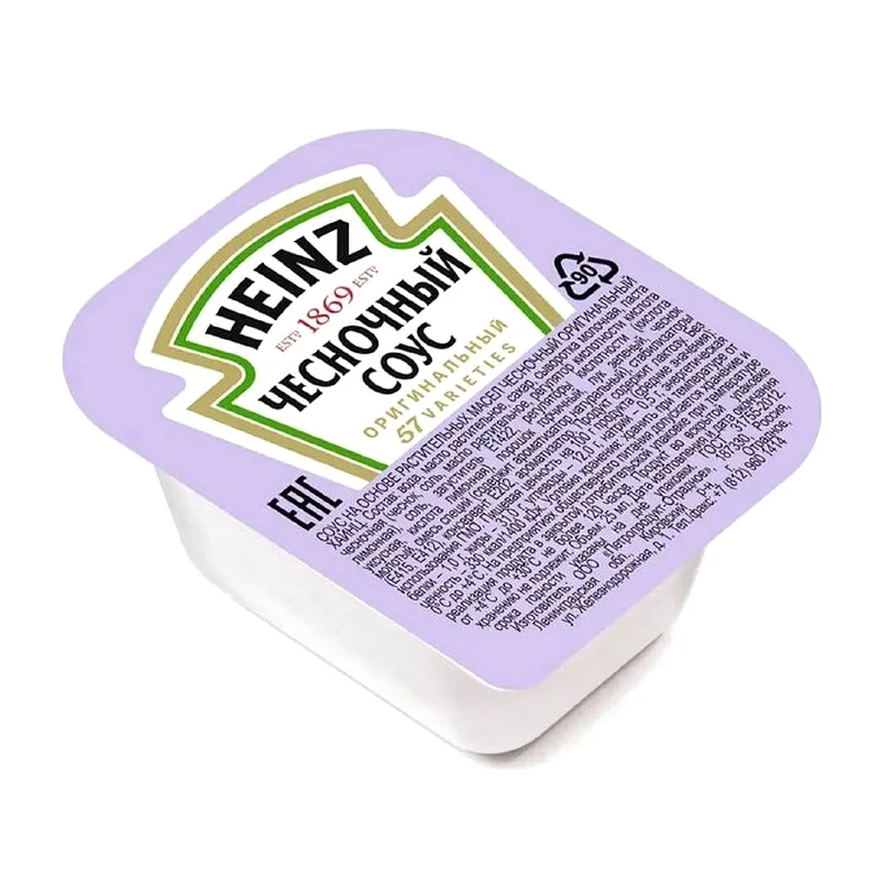 Чесночный соус Heinz — Порционный соус Heinz, 25 мл